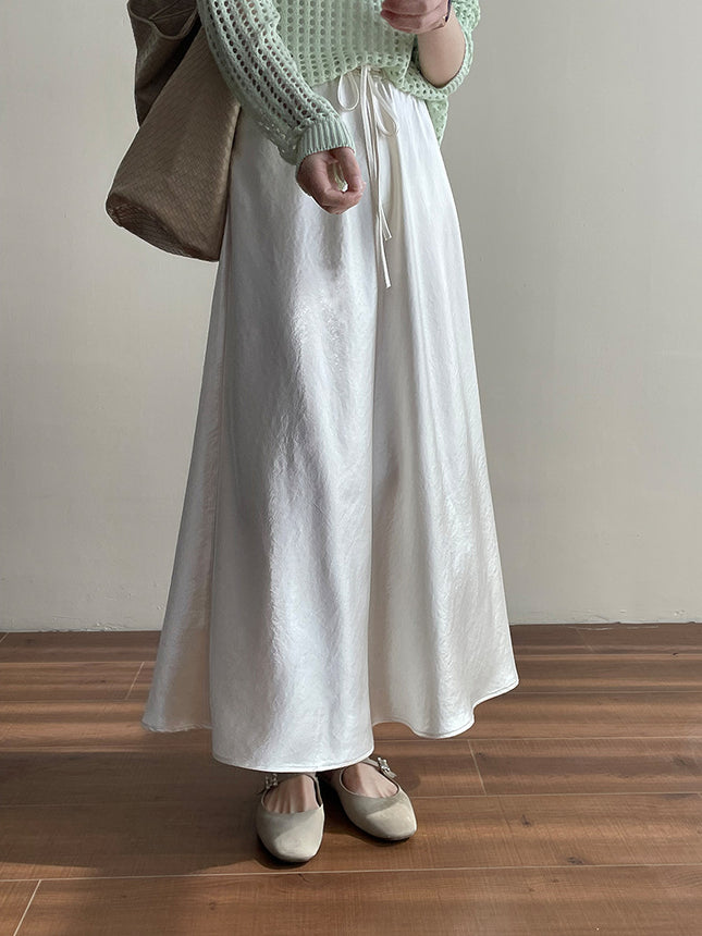 Tao Chuan Knock Joker Satin Skirt ~ 25 Spring Slim Silky Dape Acetic Acid Elegant A Fishtail Skirt 2686