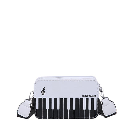 Bags Cross-Border Wholesale Personalized Piano Bags for Women 2026 New Korean Style Fashion Color-Blocking Single Shoulder Crossbody Small Square Bag