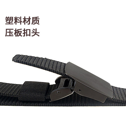 Security check nylon thin belt women and men plastic buckle outdoor sports students wholesale casual pants belt cross-border