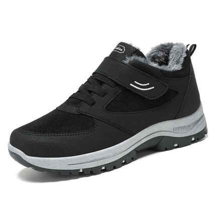 Women's Cotton Shoes 2025 Couple's Walking Warm Cotton Boots Factory Direct Sales Casual Fleece-Lined Plus Thick Snow Boots for Middle-Aged and Elderly People