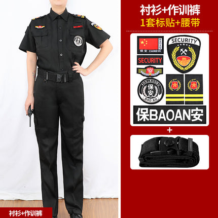 Security Work Clothes Spring Summer and Autumn Men's Long and Short-Sleeved Training Clothes suit Work Clothes Training Clothes Security Clothes Men's and Women's Uniforms