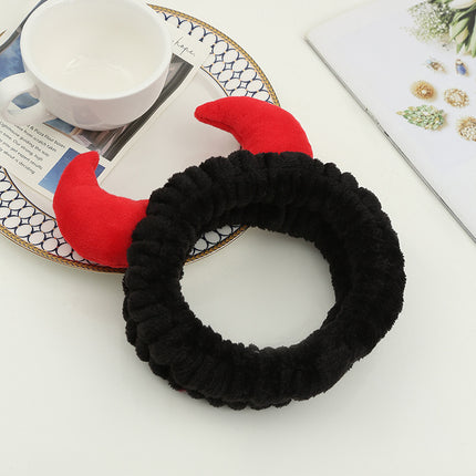 Cross-border Amazon Cartoon Funny Hair Band Animal Horn Cute Wash Face Hair Band Makeup Wide-brimmed Headband Hair Band