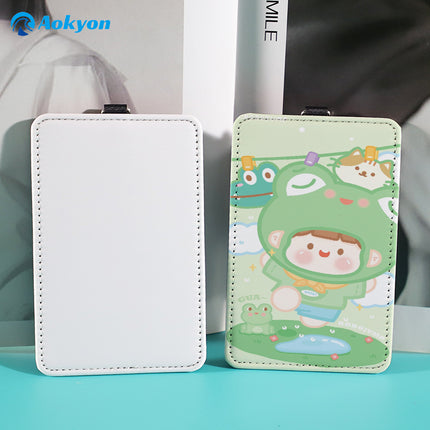 Heat Transfer Sublimation Traffic Card Holder Work Id Card Holder with Printable Designs, Keychain, White Disney Card Holder