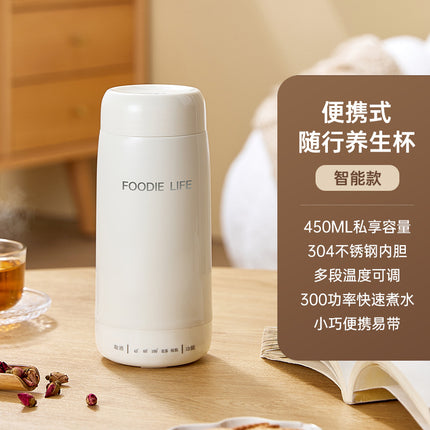Travel Kettle Electric Heating Cup Small Portable Heating Stainless Steel Thermostatic Cup Health Kettle Tea Thermos Cup
