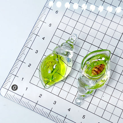 Colorful Luminous Conch DIY Cream Glue Mobile Phone Chain Bag Earrings Pendant Acrylic Jewelry Accessories