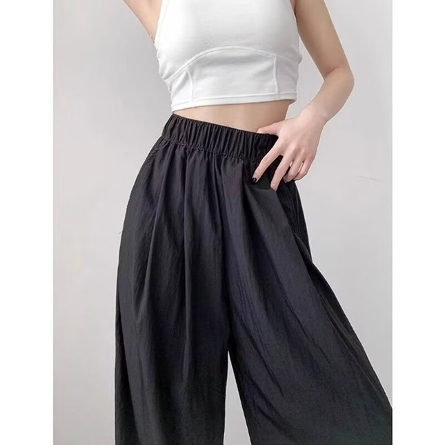 Yamamoto Style New Summer Straight-Leg Versatile Elastic Waist American-Style Drape Pants Casual Pants Floor-Length Pants 2026