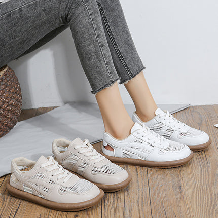 2024 new spring and summer Joker pedal breathable mesh mesh casual white shoes mesh shoes women's shoes wholesale