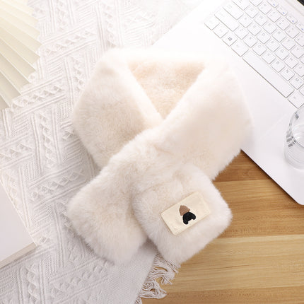 New Style Plush Scarf Otter Fur Scarf Women's Korean Style Autumn and Winter Imitation Rabbit Fur Collar Student Thickened Warm Collar