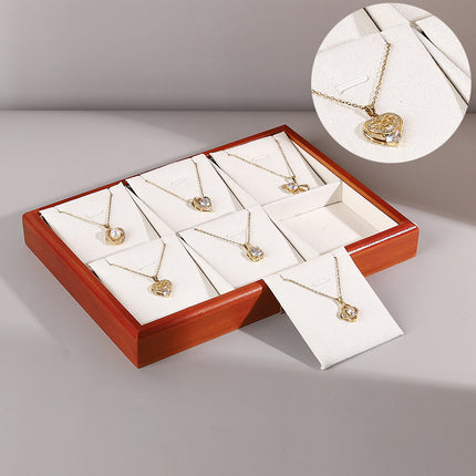 Solid wood watch tray earrings rack ring tray household jewelry rack storage tray bracelet rack stall jewelry display stand