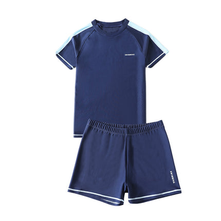Cross-border Swimwear Children's Swimwear Foreign Trade Big Boys Split Swimwear Plus Fat Loose Quick-drying Fat Children