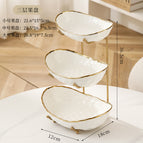 Ceramic golden plate three-layer plate