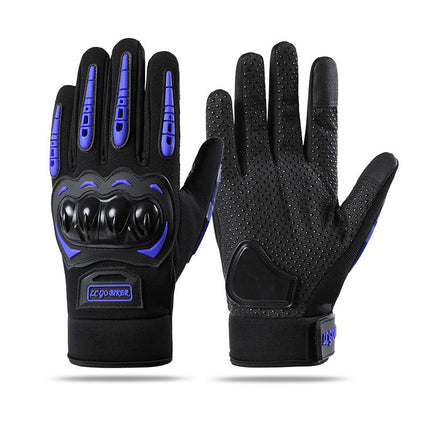 Outdoor Cycling Motorcycle Racing Motorcycle Gloves Touch Screen Anti-Fall Anti-Slip Protective Men's Spring and Summer Full-Finger Breathable