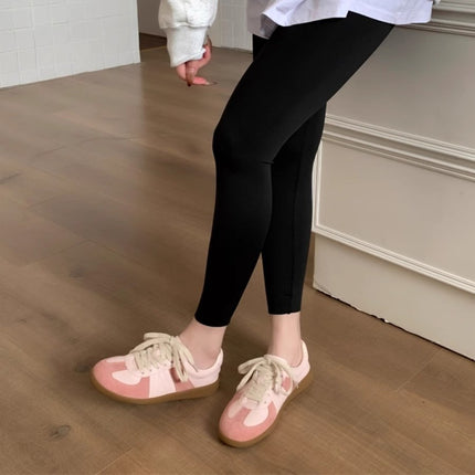 Genuine Leather German Training Shoes Women's Retro Board Shoes 2025 New Round Toe Soft Thick Bottom Lace-up Casual Forrest Gump Fashion Shoes