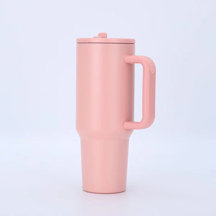 Cross-Border Amazon Best-Selling 40oz Big Mac Double-Layer Straw Mouth Car Cup Large Capacity Car Handle Ice Cup
