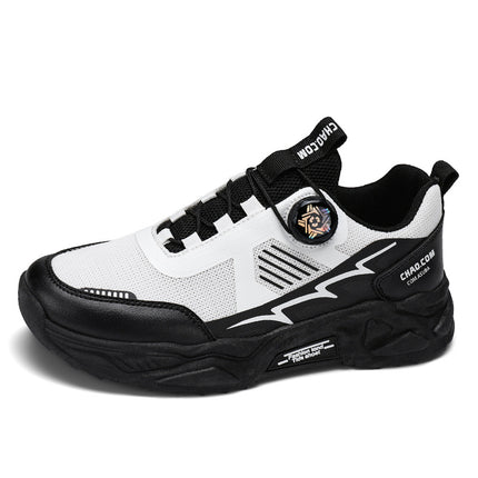 Cross-Border Large Size Summer New Men's Sports Shoes for Fitness and Outdoor Activities, Breathable with Rotating Buckle and Stylish Mesh Design