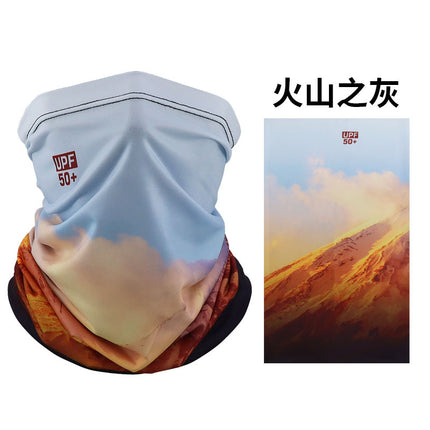 Ice Silk Mask Multifunctional Magic Headscarf Men's Riding Women's Sunshade Sunscreen Neck Sleeve Windproof Square Scarf Scarf Scarf