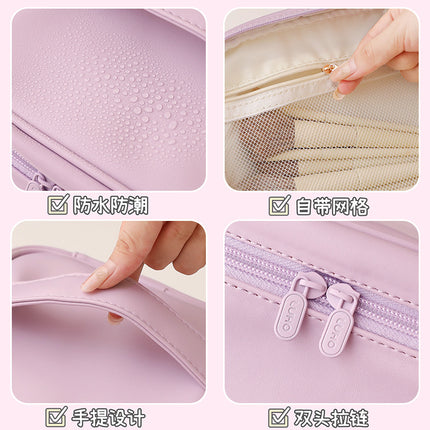 New Portable Little Red Book Travel Cosmetic Bag for Work Portable Large Capacity Storage Bag Waterproof for Business