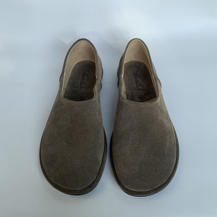 Row-style Cowhide Slip-on Muller Shoes Fur Loafers Women's 2025 Spring New Genuine Leather Flat Single-layer Shoes