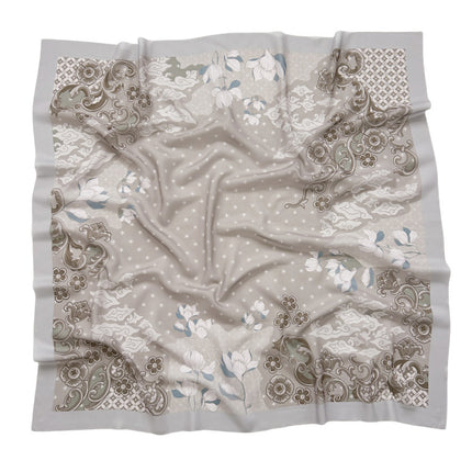 Cross-Border New Product Voile Print 110 Square Scarf Classic Lace Scarf Turban Malaysian Shawl