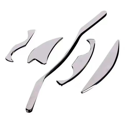 Factory direct stainless steel large heart-shaped scraping plate hand face scraping metal massage beauty tools wholesale