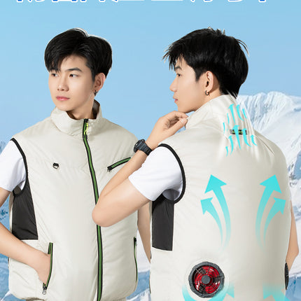 New sleeveless fan clothing air conditioning clothing summer outdoor heatstroke cooling clothes with fan Japan and South Korea cross-border wholesale
