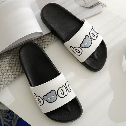 Women's Home wear-resistant slippers indoor bathroom non-slip slippers couple outdoor casual cartoon cute sandals