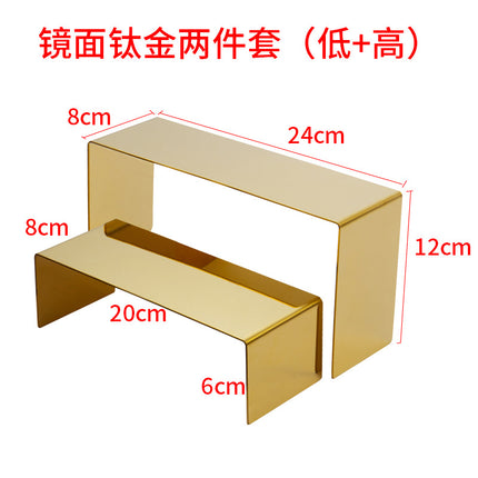 Clothing Store, Shoe Store, and Bag Display Props, High and Low Models, Stainless Steel Shoe and Bag Display Racks, Hot-Selling Cross-Border Items
