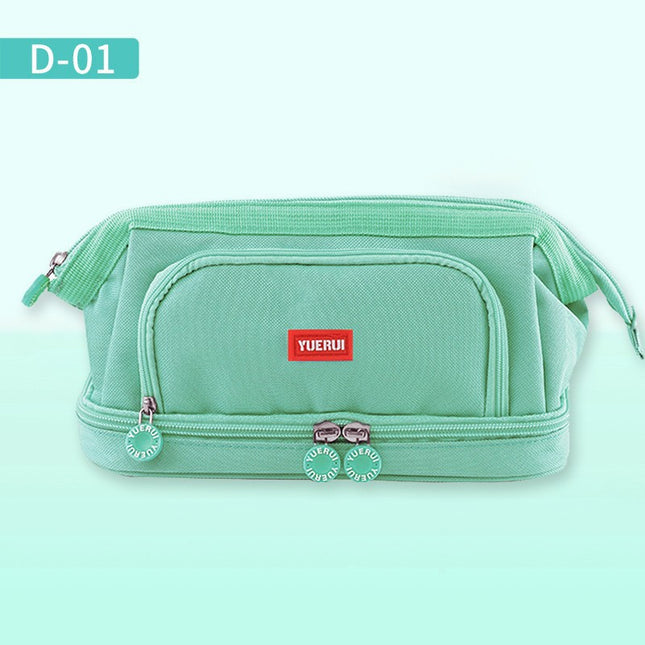 Boat-Shaped Large-Capacity Multi-Layer Canvas Pencil Bag Multi-Functional Student Stationery Storage Bag Creative Stationery Box Wholesale Portable