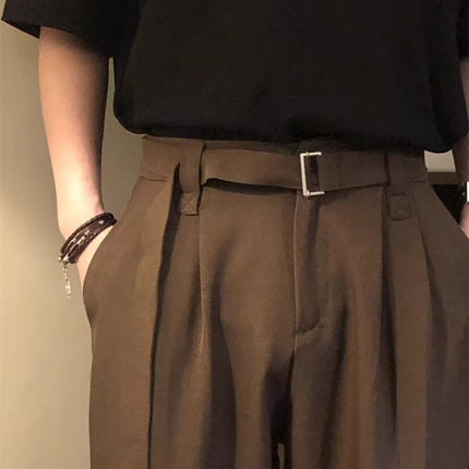 New Loose Casual Pants for Men, Korean Style Trendy Versatile Pants, Summer Thin Drape Wide-Leg Floor-Length Trousers