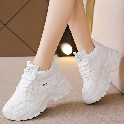 Clunky sneakers for women ins trendy 2024 spring new versatile retro sports casual shoes thick-soled women's shoes