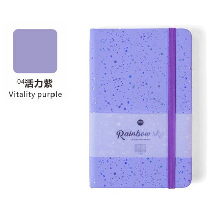 A5 flash hard leather book A6 strap notepad student portable small book thickened inner page non-permeable ink leather book