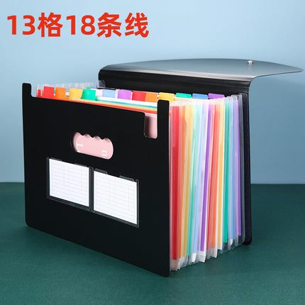 in stock wholesale office file storage pp file bag a4 folder 24 three side seal lanyard flip organ bag