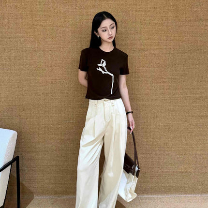 Dtwo Autumn and Winter New Product Korean Style Niche Design Original Hot Girl Pants 5305063