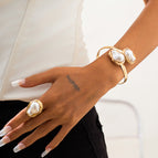 03 gold bracelet + ring 5487