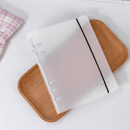 In-Stock Large A6 Planner Creative Frosted Translucent Pp Strap Loose-Leaf Planner Notebook Six-Hole Cover
