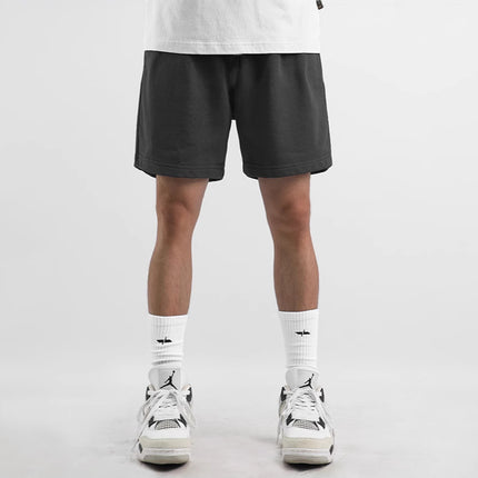 New Summer American Loose Casual Solid Color Grey Five-point Pants Men's Sports Shorts Over-the-knee Basketball Pants for Men