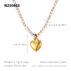 Golden love zircon chain