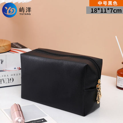 Ins Style Simple New Cosmetic Bag Women Hand Portable Square Waterproof Simple Travel Toiletry Storage Bag