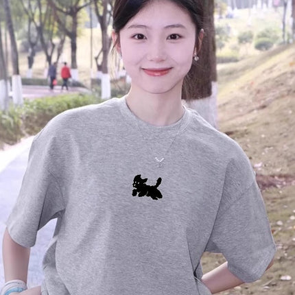 White Short-Sleeve T-Shirt for Women 2026 New Style Pure Cotton Loose Half-Sleeve Ladies' Lazy Style Korean Version Unique and Chic Top