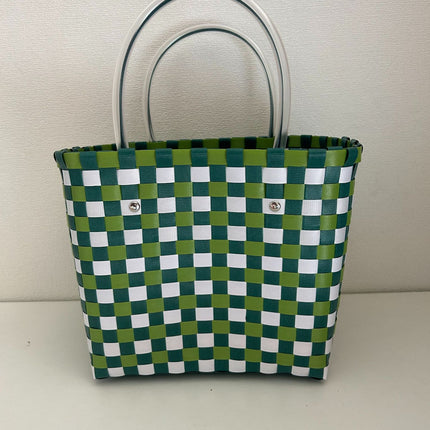 Fashionable and Simple Woven Basket, Vegetable Basket, Straw Bag, New Ins Style, Pastoral Shopping Basket, Hand-Held for Market Stalls, Ins Style