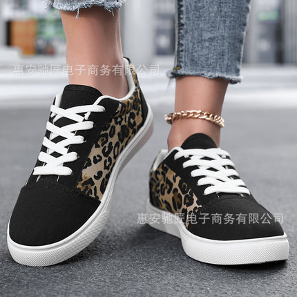 2025 Summer New Canvas Shoes Student Casual Running Shoes Men's Fashion Leopard Print Men's Shoes Wholesale Fashion Versatile