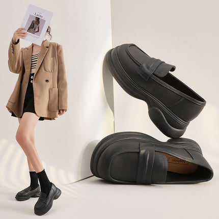 New Thick-soled Loafers Women's Mary Jane One-step Lazy Shoes Casual Single-layer Shoes Rain Boots Increased Work Shoes Cross-border