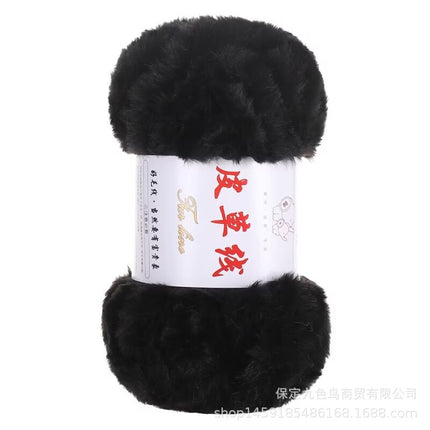 Nine-color bird thick fur line imitation fur fluff line long hair mink hat handmade scarf knitting diy wool ball