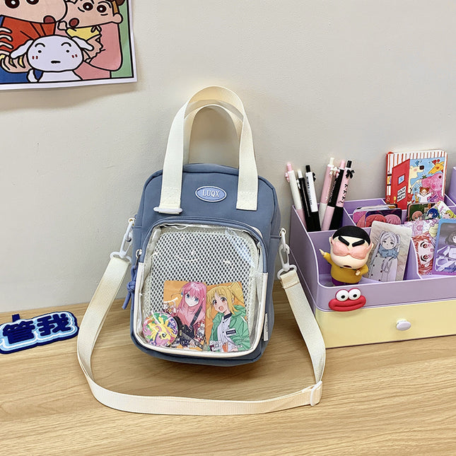 All-Match Girl's Transparent Painful Bag Baby Bag Student Cute Crossbody Bag Lightweight Mobile Phone Bag Casual Small Bag for Women