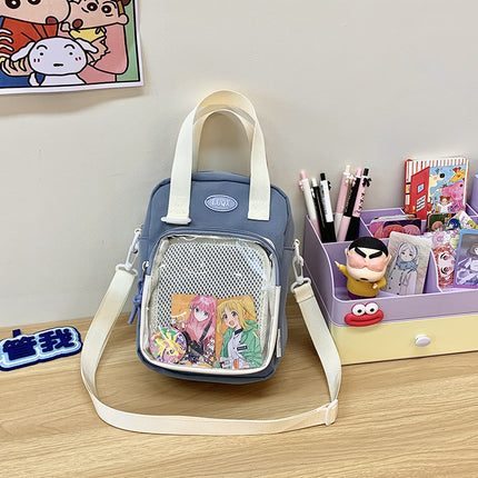 All-Match Girl's Transparent Painful Bag Baby Bag Student Cute Crossbody Bag Lightweight Mobile Phone Bag Casual Small Bag for Women