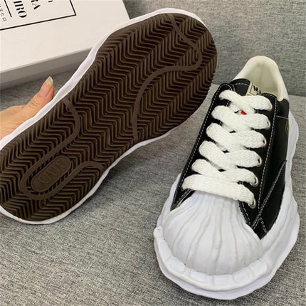 New Women's Shoes Mihara Yasuhiro Dissolving Shoes Canvas Shoes Shawn Yue's Same Style Shell Toe Old Retro Sneakers Niche