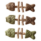 [set of three] fish bones