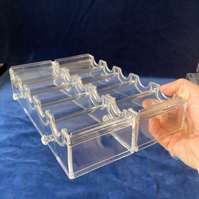 5 transparent thick material with lock chip rack tray storage box can hold 39/40/43/45/50mm chips