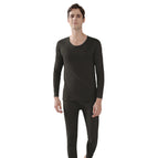 [Wool silk] seamless suit-male Black / M