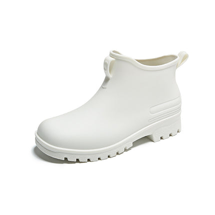 2026 Cross-Border Chelsea Short-Tube Water Shoes Rain Boots for Men and Women, Low-Top Rainproof Fashionable Water Boots for Women, Waterproof and Non-Slip